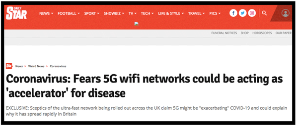 Coronavirus Fears 5G wifi